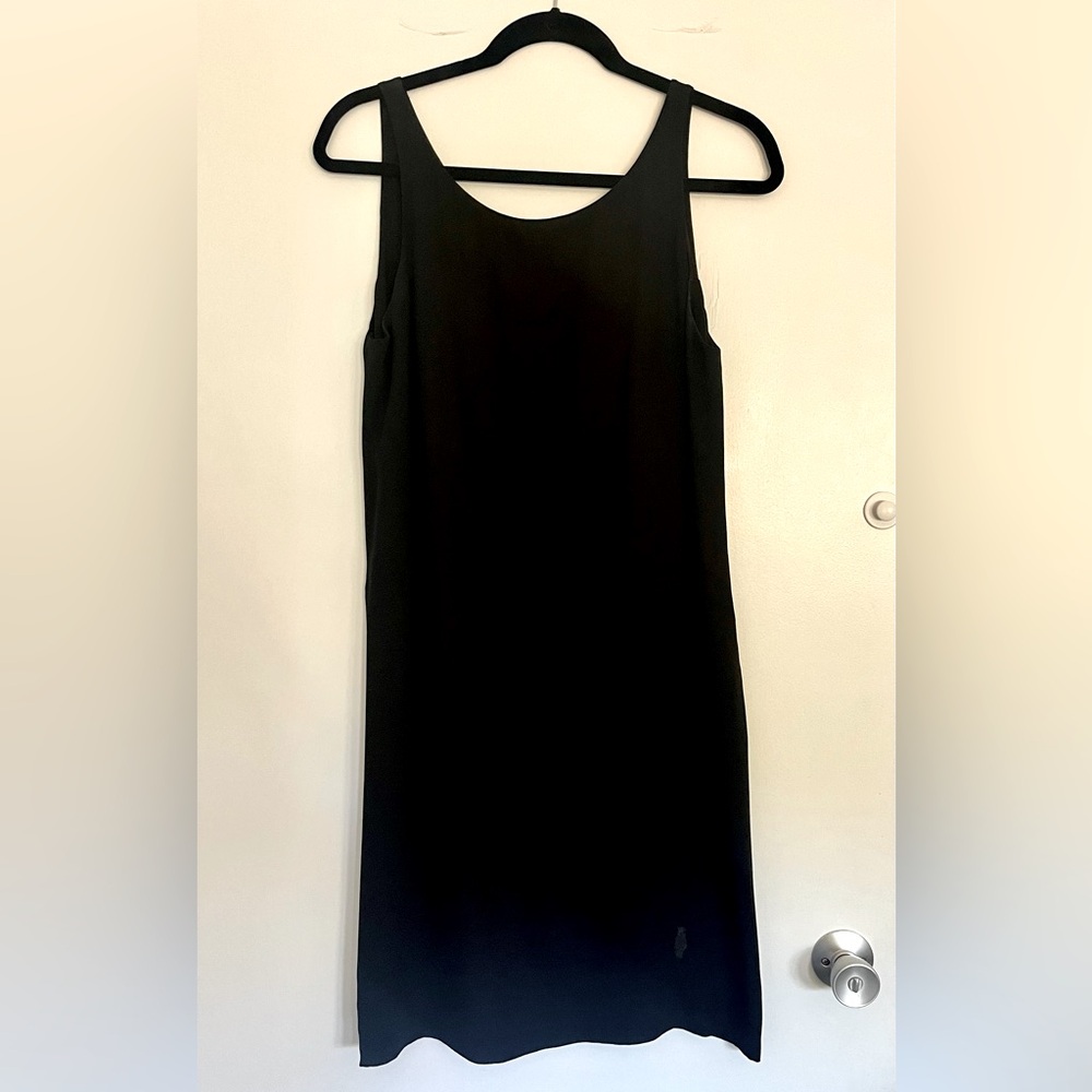 Channel black cocktail dress. 100% silk. Size 6